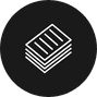 A black circle with a white icon of a stack of papers in the center, symbolizing Tree Services Berks County PA. The papers are depicted with horizontal lines suggesting text on each sheet.